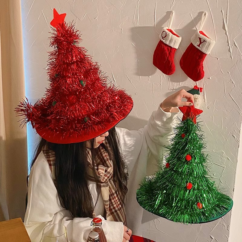 หมวกคริสต์มาส Elf Santa หมวกเครื่องประดับตกแต่งคริสต์มาสหมวกปีใหม่ Xmas Paty Supplies
