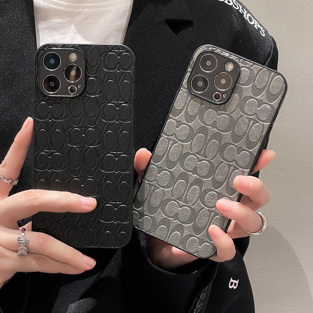 แบรนด์หรูหนังเคสโทรศัพท์สําหรับ IPhone 17 16 14 15 PRO MAX กันกระแทกเลนส์สําหรับ IP 11 12 13 PRO MAX