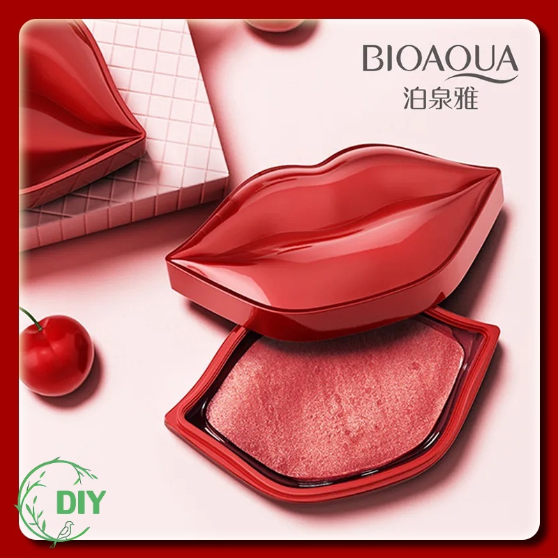 BIOAQUA มาส์กบำรุงปาก คอลลาเจนสูตรเชอร์รี่แดง 20 แผ่นในกล่องสุดหรู ขนาด บำรุงผิวปากให้เนียนนุ่มชุ่มชื้น อมชมพู Lip mask