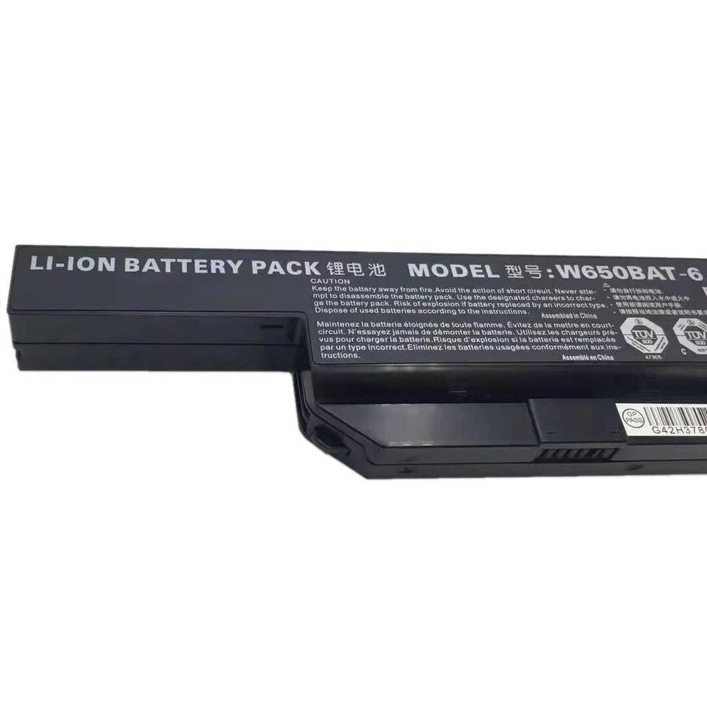 แบตเตอรี่แล็ปท็อป W650BAT-6   CLEVO W650EH W650SF 6-87-W540S-4U42 W670SZ Hasee K710C K590C K750D K61