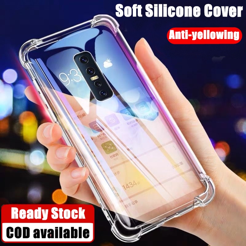 สําหรับ Vivo V17 Pro 1910 1909 เคสเจลลี่ ซิลิโคนนิ่ม แบบบาง คริสตัลใส เสริมมุมสี่มุม เคสใส