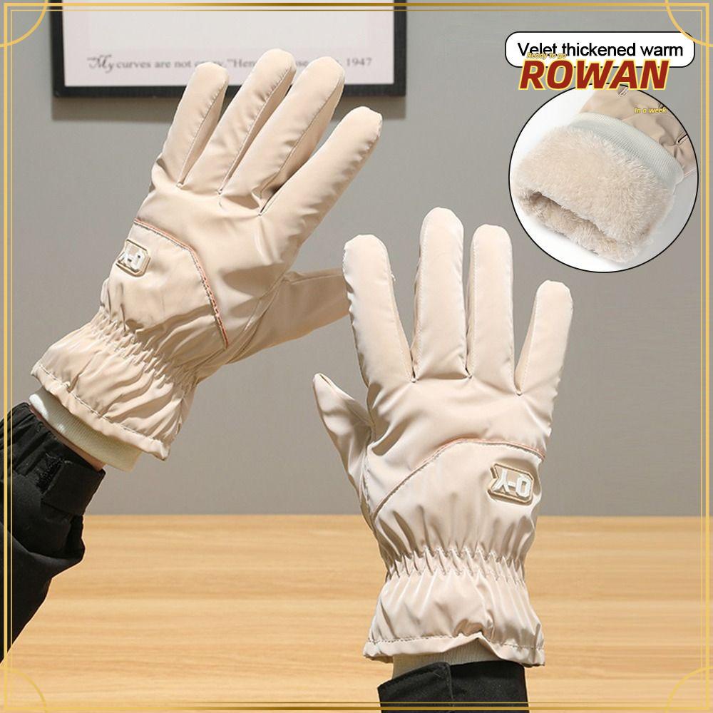 Rowans ถุงมือเล่นสกี แบบเปิดนิ้วมือ กันลื่น กันน้ํา ให้ความอบอุ่น แฟชั่นฤดูใบไม้ร่วง ฤดูหนาว สําหรับผู้หญิง