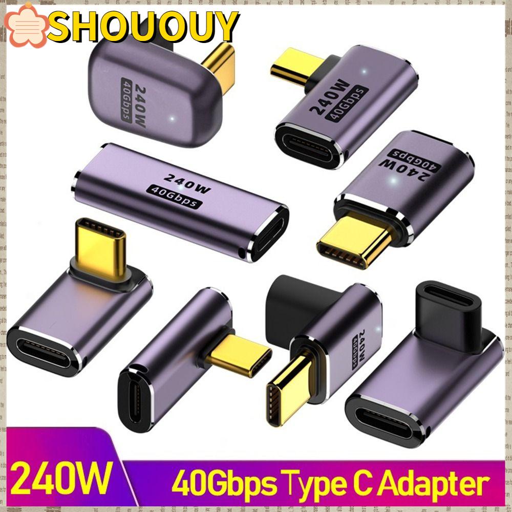 Shououy อะแดปเตอร์แปลง Type C ตัวผู้ เป็นตัวเมีย 8K 60HZ USB C สําหรับแล็ปท็อป