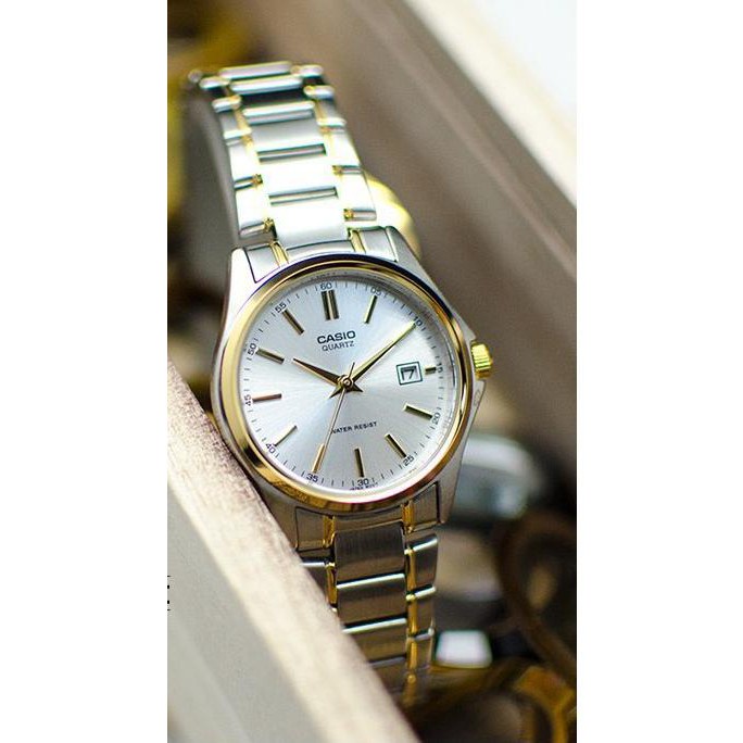 Power Watch แท้100% Casio นาฬิกาข้อมือผู้หญิง รุ่น LTP-1183G-7ADF สายสแตนเลส สองกษัตริย์ - ของแท้ 100% รับประกัน 1 ปี