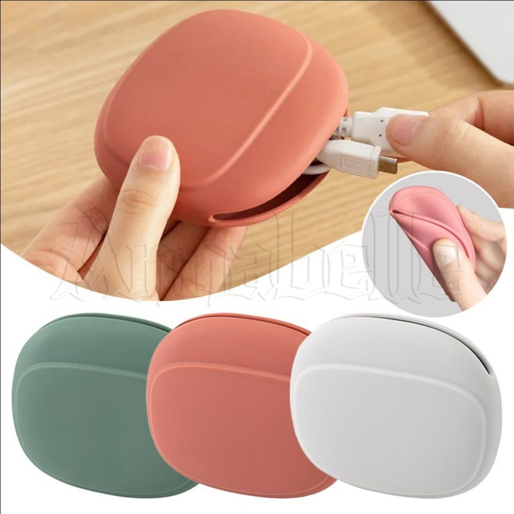 กระเป๋าใส่เหรียญน่ารัก ขนาดเล็ก / สายชาร์จบลูทูธ กล่องเก็บของ กันตก ดิสก์ U / อุปกรณ์การเดินทางในบ้าน กันน้ํา / กระเป๋าเก็บหูฟัง ซิลิโคน ทรงรี แบบพกพา – โปรปัง
