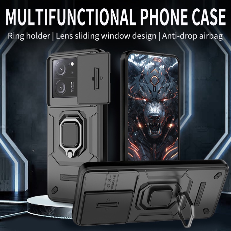 Lenuo เคสโทรศัพท์มือถือ ป้องกันกระแทก พร้อมแหวนแม่เหล็ก สําหรับ Xiaomi Mi 14T 13T 14 Pro 5G Case
