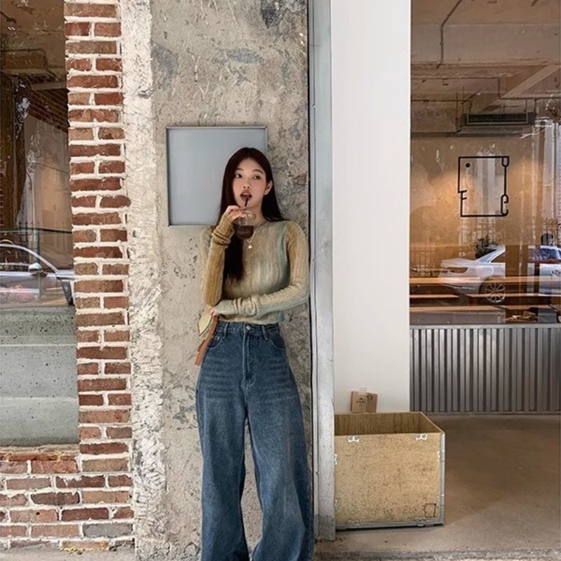 (จัดส่งจากประเทศไทย) เสื้อสเวตเตอร์แฟชั่นสตรี เสื้อครอปแขนยาวมัดย้อมสไตล์ใหม่ - รูปที่ 3