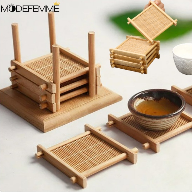 [ Featured ] ที่ใส่ของที่ระลึก / ถาดเสิร์ฟขนมขบเคี้ยว / แผ่นรองช้อนส้อม กันลื่น ป้องกันน้ําร้อนลวก / ที่รองแก้วไม้ไผ่ กันน้ํา / แผ่นรองจานถ้วยชา Kongfu