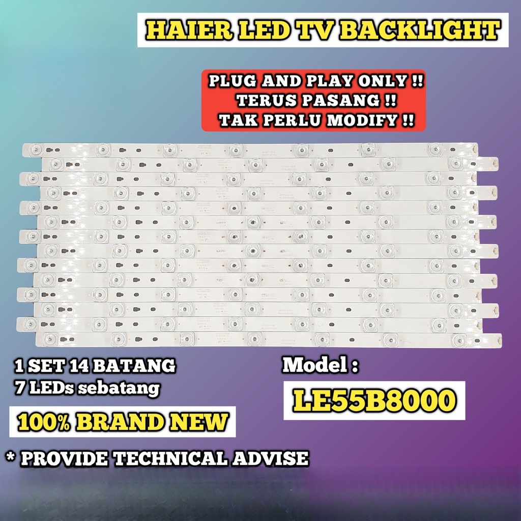 LE55B8000 HAIER 55 INCH LED TV BACKLIGHT ( LAMPU TV ) 55B8000