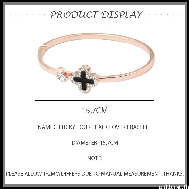 เครื่องประดับ สร้อยข้อมือ กําไลข้อมือ สเตนเลส ชุบทอง 18k รูปใบโคลเวอร์ เหมาะกับของขวัญ สไตล์เกาหลี สําหรับผู้หญิง