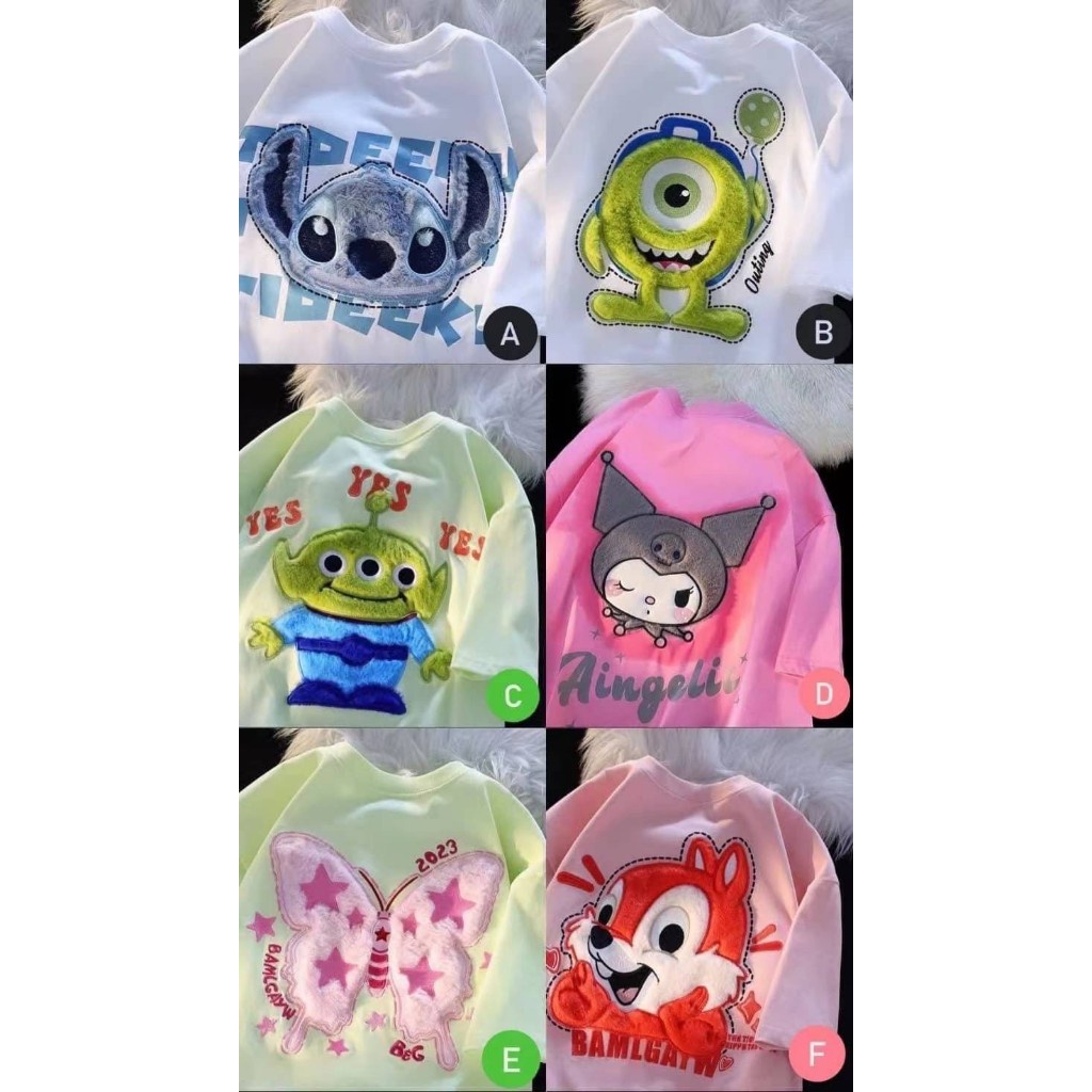 เสื้อยืด ผู้ใหญ่ งานปัก ลายน่ารักมากก No.068