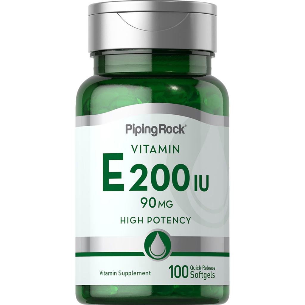 Vitamin E 200 IU 90 mg. (100Softgels) วิตามินอี