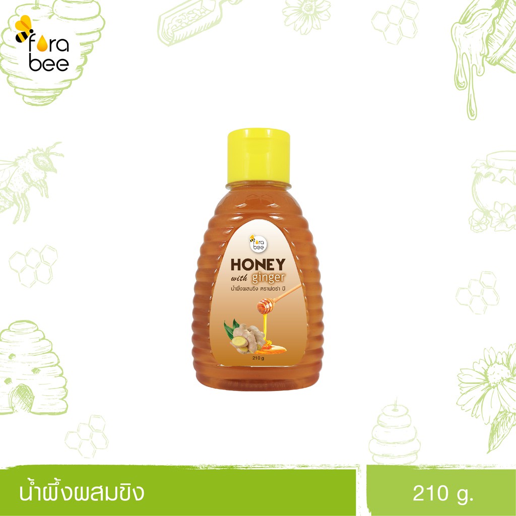 Fora Bee น้ำผึ้งผสมขิง Honey with Ginger (210g) Organic Pavilion