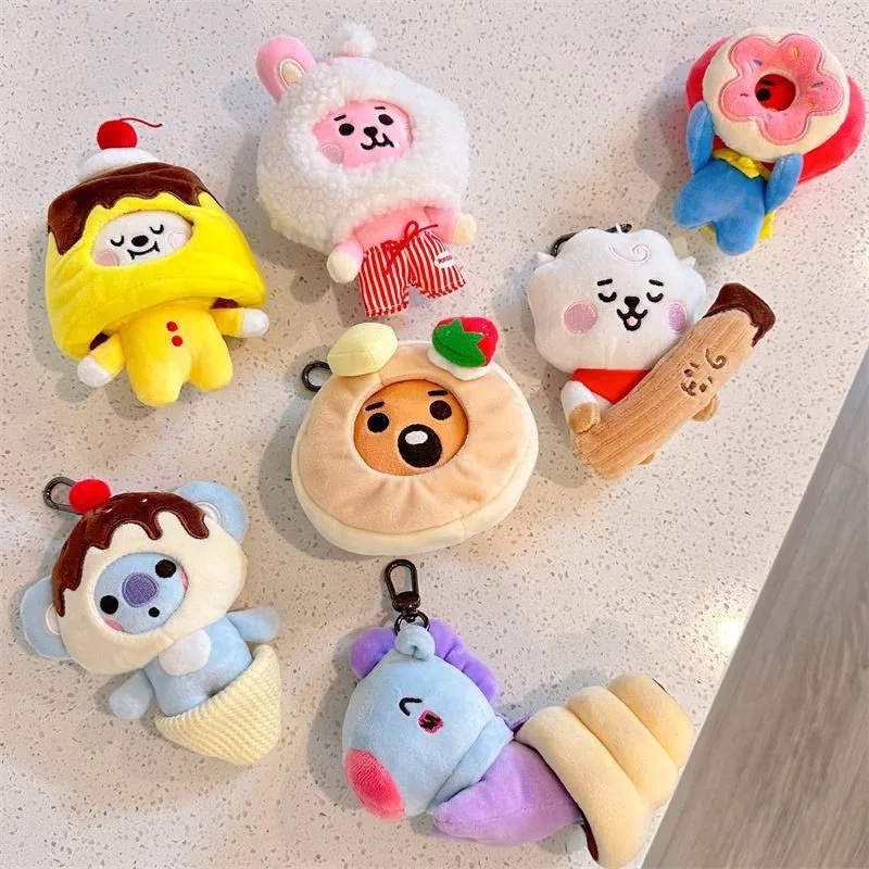 พวงกุญแจ BT จี้ตุ๊กตาการ์ตูน  Chimmy Mang Rj Shooky Tata Cooky Dessert Series Bt21 สําหรับตกแต่ง