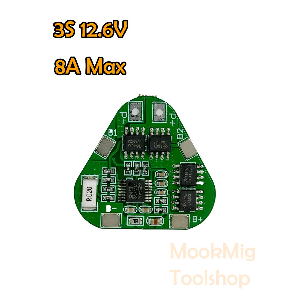 BMS 3S 8A Max 12.6V 11.1V สำหรับงานที่ไม่ได้ใช้กระแสสูง