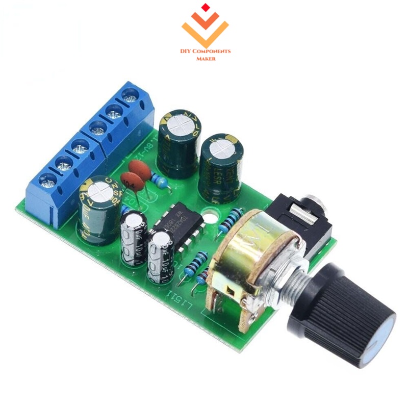 บอร์ดโมดูลขยายเสียงสเตอริโอ AUX DC 1.8-12V TDA2822M 2.0 ช่องทาง ขนาดเล็ก