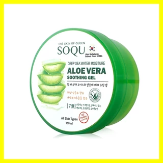 SOQU Deep Sea Water Moisture Aloe Vera Soothing Gel 100ml โซคิว เจลบำรุงผิวหน้าและผิวกาย.