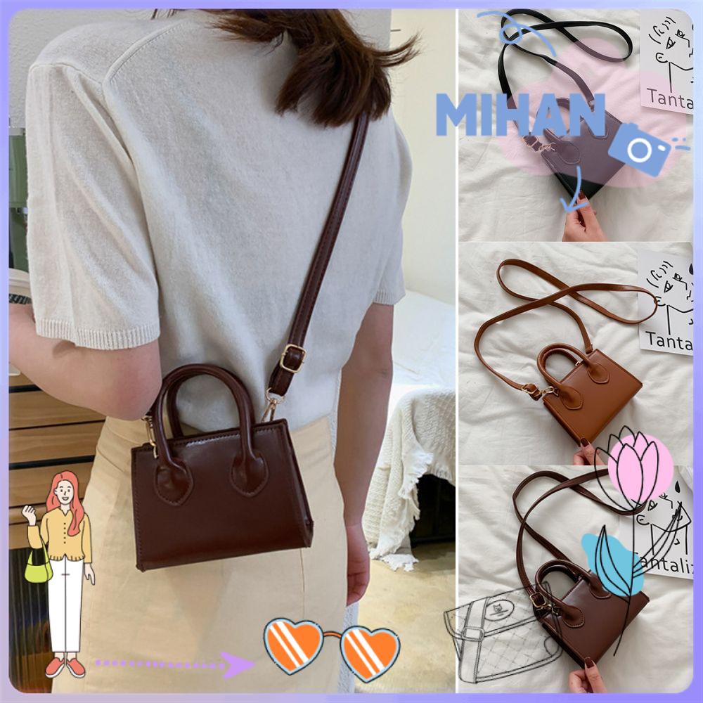 Mh กระเป๋าสะพายไหล่ ทรงสี่เหลี่ยม ใส่เหรียญได้