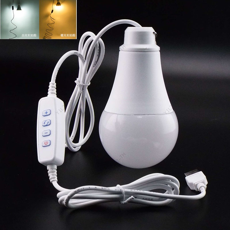 หลอดไฟอ่านหนังสือ LED 5V 3W 10W ชาร์จ USB สําหรับตั้งแคมป์กลางแจ้ง L2TH
