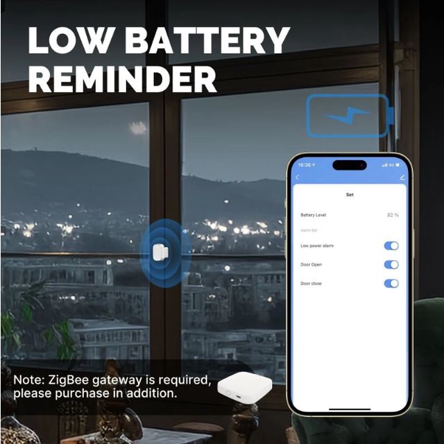 MOES Tuya Zigbee Contact Sensor - เซนเซอร์ เปิด ปิด เซ็นเซอร์ประตู Tuya Zigbee Moes Homekit Door - รูปที่ 6