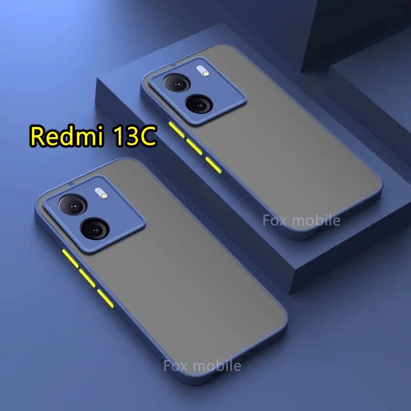 Redmi A3 Redmi 13C 14C 12C 13 4G A1 A2Plus เคสขอบสี ผิวด้าน เคสกันกระแทก สำหรับตรงรุ่น ซิลิโคนแข็ง เคสโทรศัพท์ 025