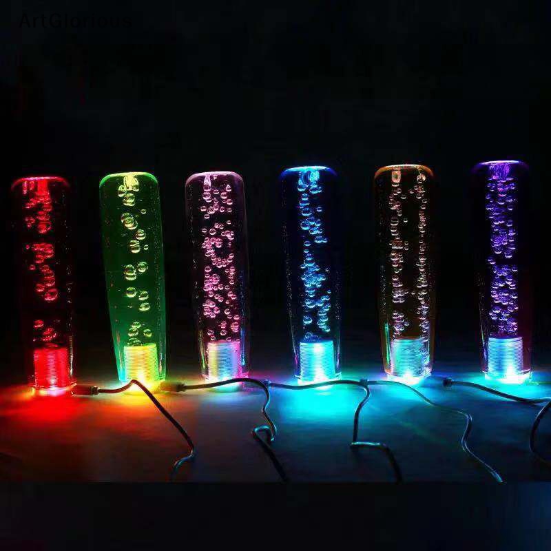Art หัวเกียร์รถยนต์ มีไฟ LED 10 15 20 ซม. หลากสี