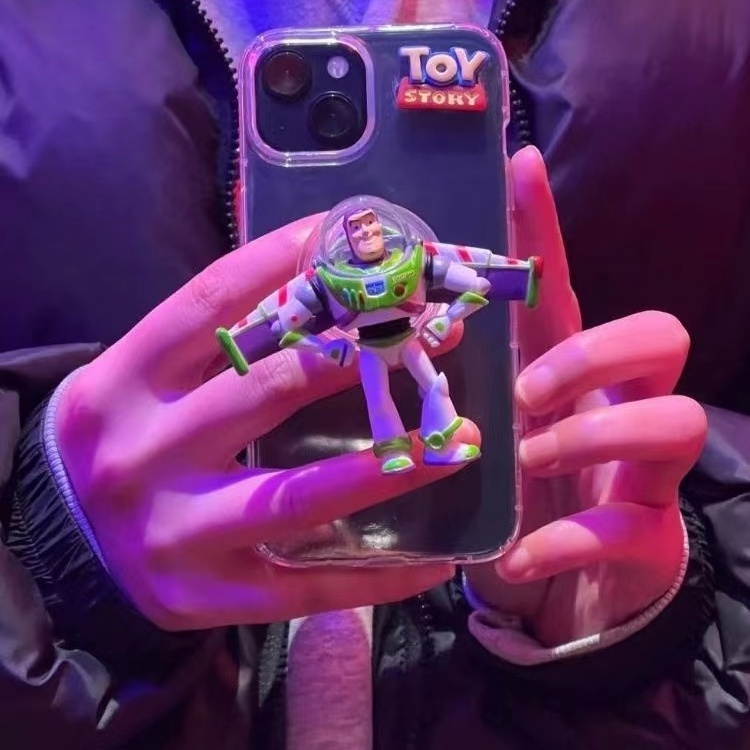 เคสโทรศัพท์มือถือ ลายการ์ตูน Sparta Lightyear พร้อมขาตั้ง สําหรับ Apple 6 7plus 8 8plus x xs se xr 11 12 13 14 15 16 pro max
