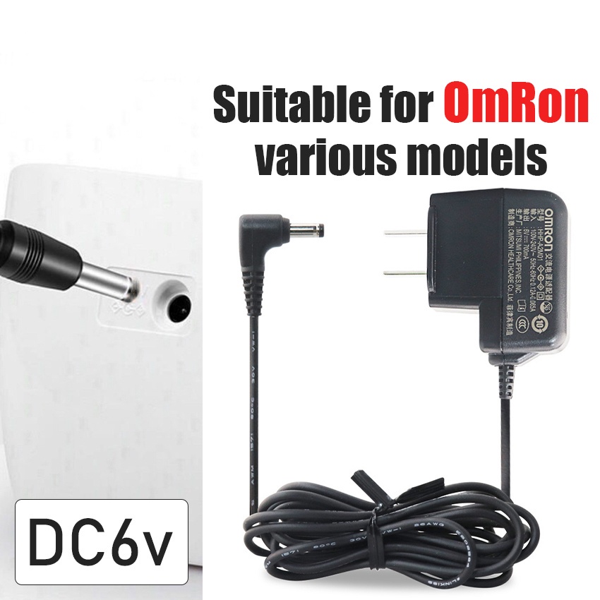 Omron อะแดปเตอร์พาวเวอร์ พร้อมส่ง  6V AC DC HEM-7132HEM-752、HEM-745C HEM-7300、HEM-712、HEM-780N3、HEM-741、HEM-746、HEM-780、