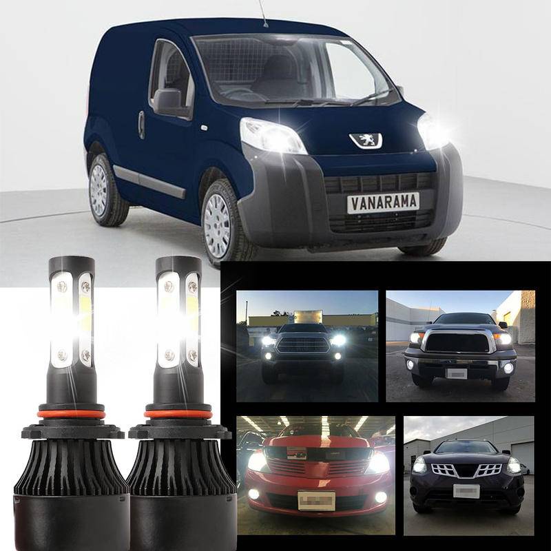 2 ชิ้น LED สีขาว 6000K X7 4SIDE หลอดไฟ NW ชุดไฟหน้าสําหรับ Peugeot BIPPER 2016-2023 (โคมไฟหัว)