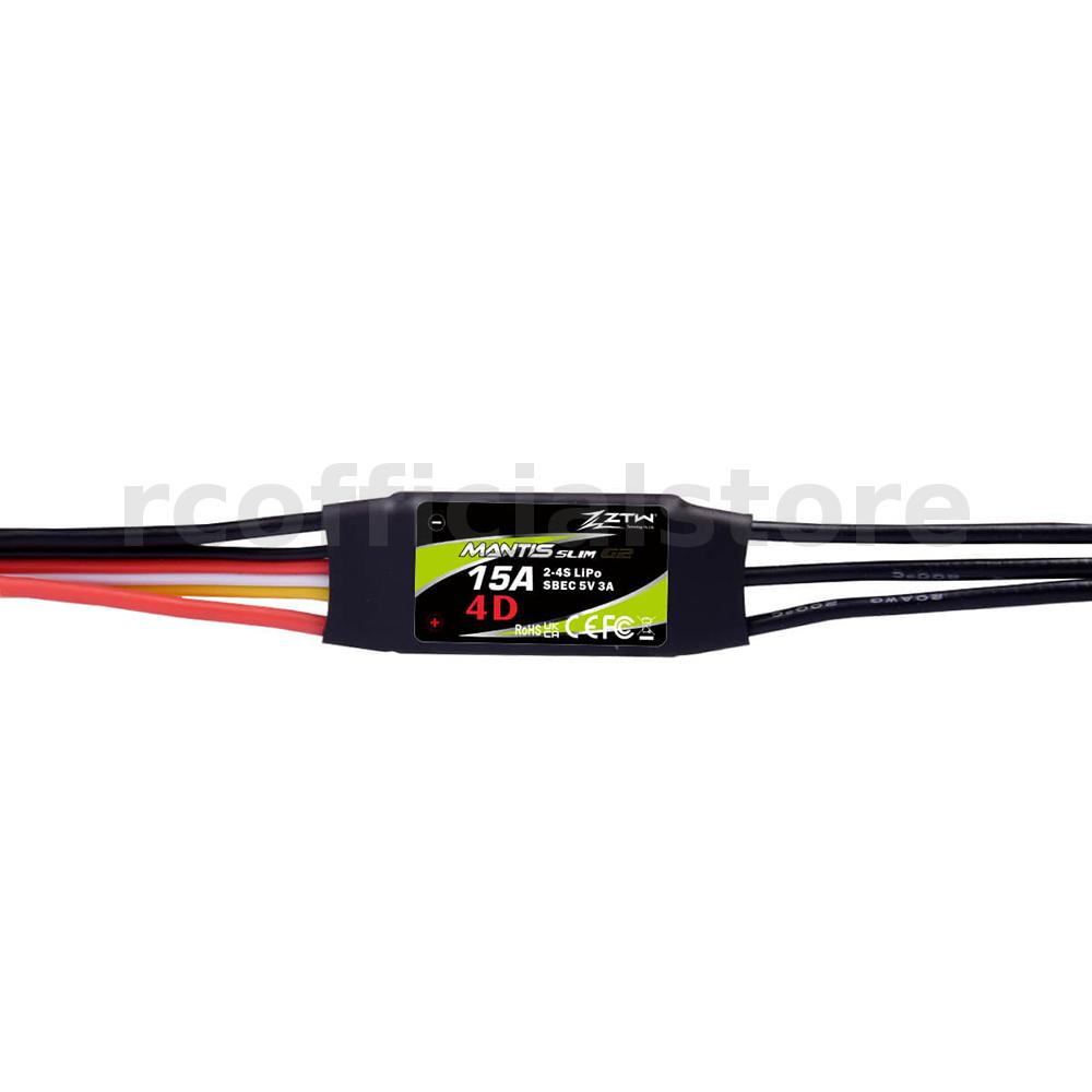 Ztw Mantis Slim 15A SBEC G2 SBEC 5V / 3A G2 2-4S ESC สําหรับเครื่องบินบังคับวิทยุ