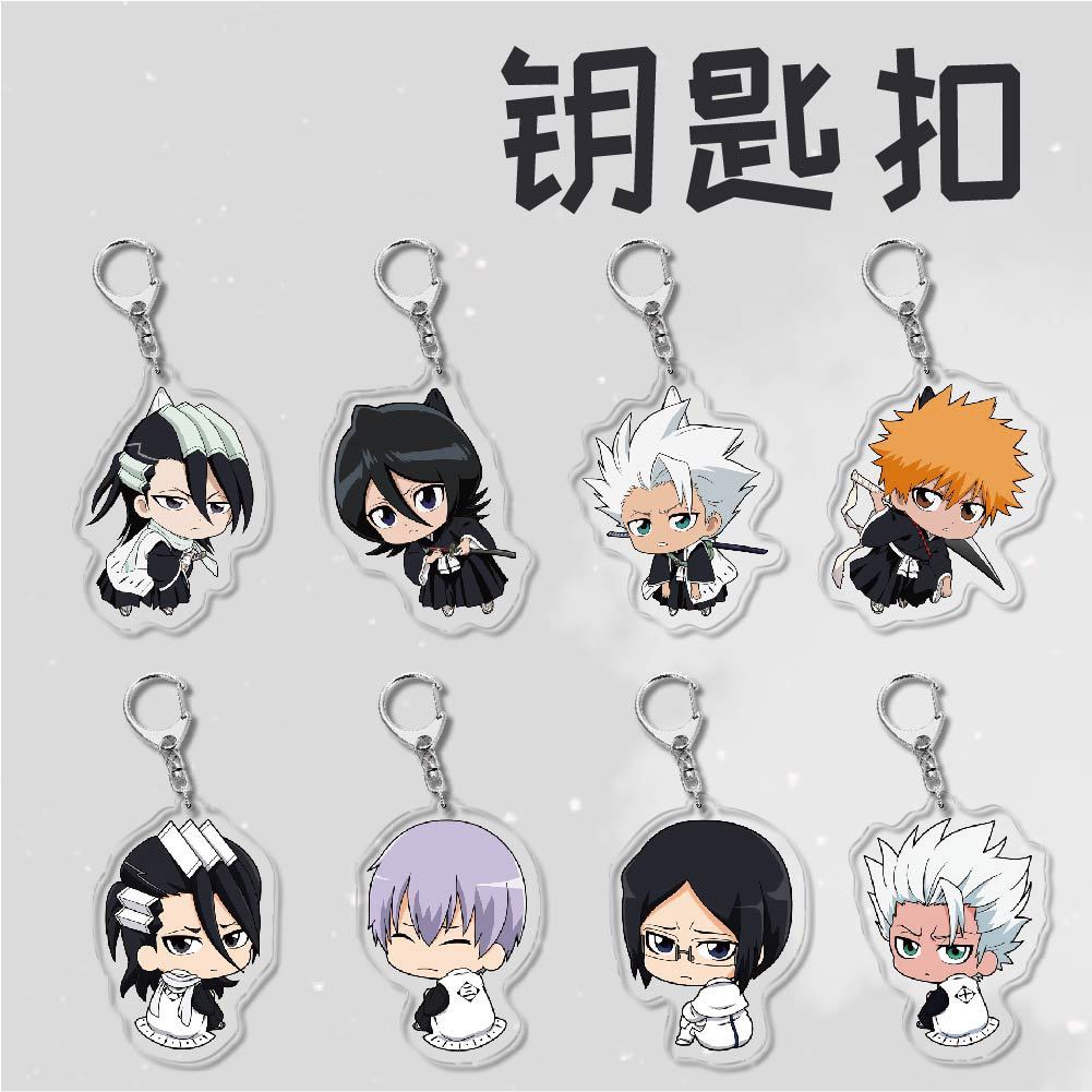 Bleach พวงกุญแจอะคริลิค รูปอนิเมะ Urahara Kisuke Kurosaki Ichigo Kuchiki Rukia Grimmjow Jeagerjaques ของขวัญ สําหรับตกแต่ง