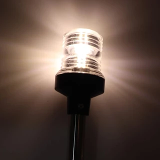 12 นิ ้ วสีขาว Yacht Marine Anchor Light พับลง LED เรือนําทาง Sailing สัญญาณ 12 ~24 V