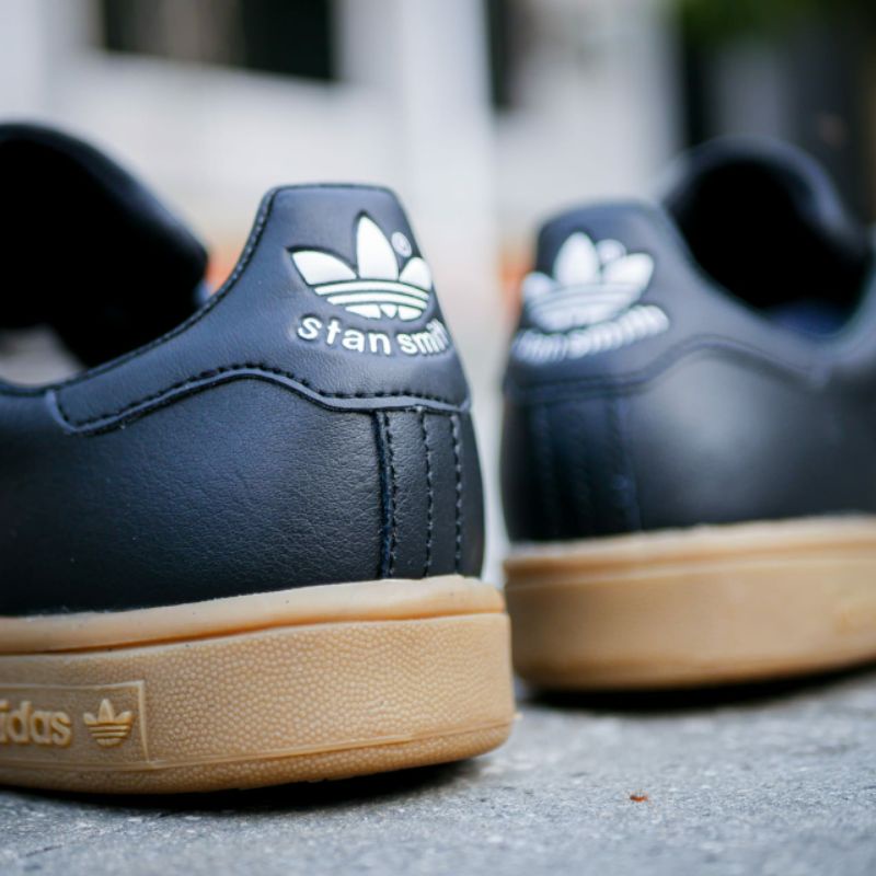 Adidas STAN SMITH BLACK SOLGUM Shoes MADE IN INDONESIA
