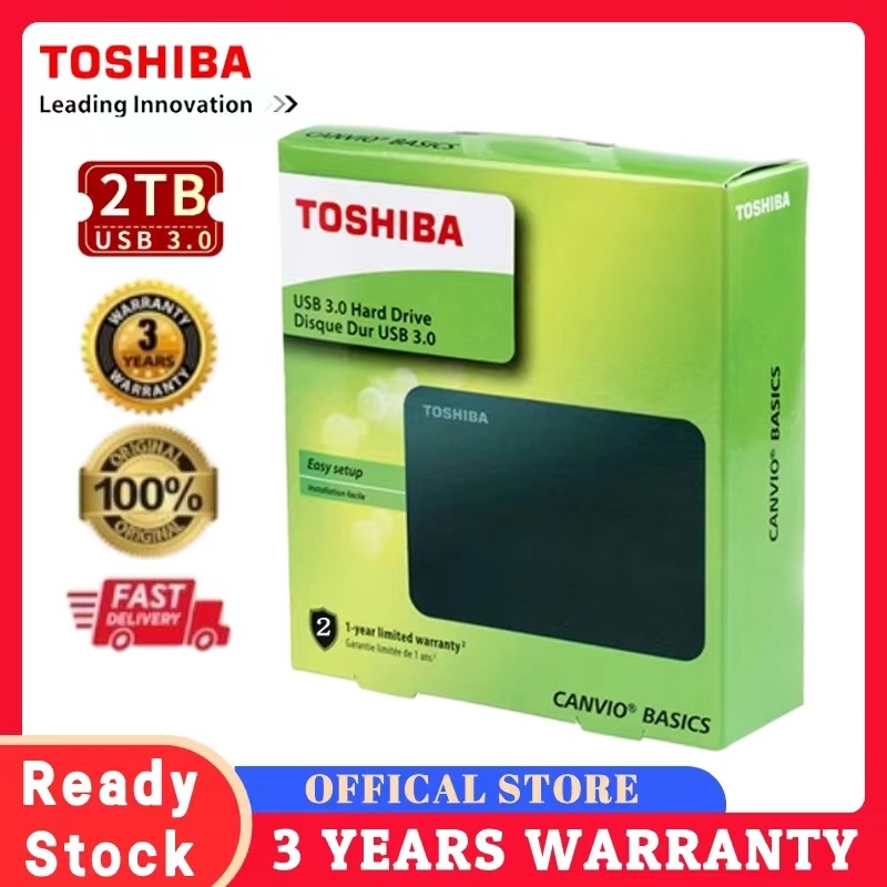 Toshiba harddisk external 1TB 2TB 4TB HDD Expansion ฮาร์ดดิสก์ External Harddisk Drives ฮาร์ดดิสก์แบบพ ฮาร์ดดิ