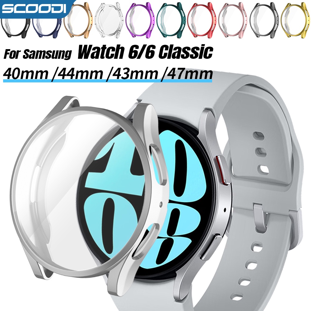 เคสนาฬิกาข้อมือ TPU แบบนิ่ม ป้องกันหน้าจอ สําหรับ Samsung Galaxy Watch 6 40/44 มม. 6 Classic 43 มม. 47 มม.