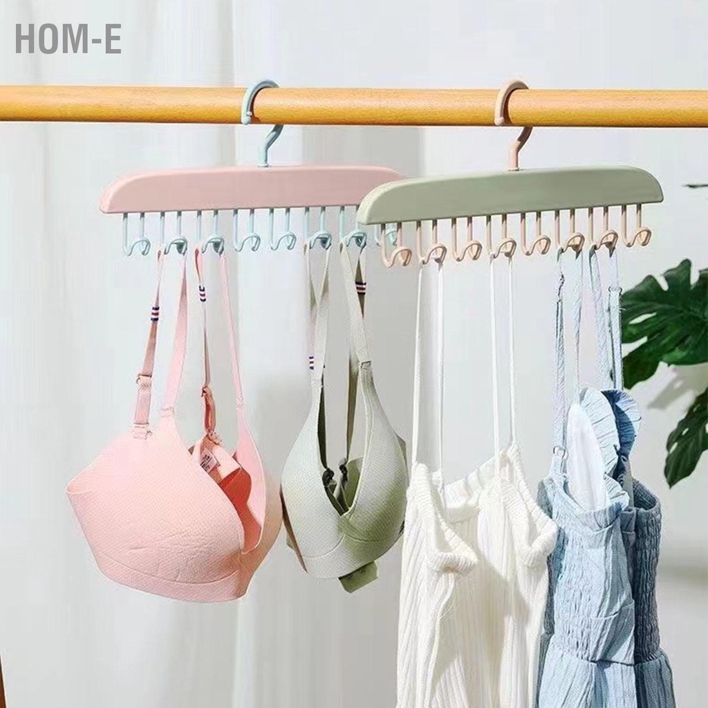 Hom-E Tank Top Hanger Space Saving Bra Organizer หยักแขวนเสื้อผ้ากับตะขอสำหรับ Camisoles Tops Bras Ties ชุดว่ายน้ำ Strappy ชุด