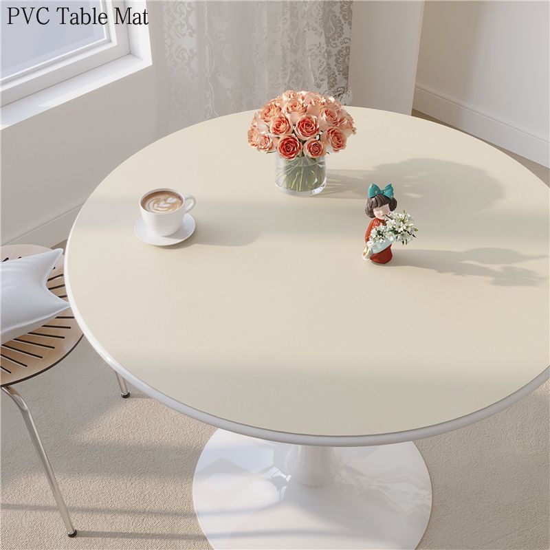 ผ้าปูโต๊ะ Pvc กันน้ํามัน ทรงกลม ป้องกันน้ําร้อนลวก ของใช้ในครัวเรือน