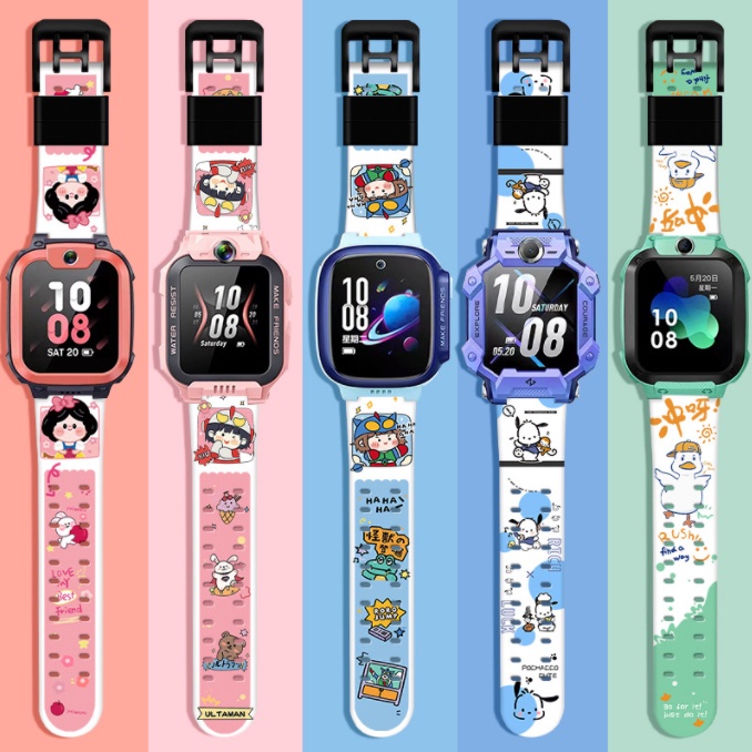 หลายสีให้เลือก🍭แจกเครื่องมือ🍭Imoo watch Phone Z8 Z7 Z6 Z5 Z3 Z2 Z1 D2 Q2 Q1A Y06 สายนาฬิกาข้อมือ ซิลิโคนนิ่ม ลายการ์ตูนน่ารัก สายนาฬิกา