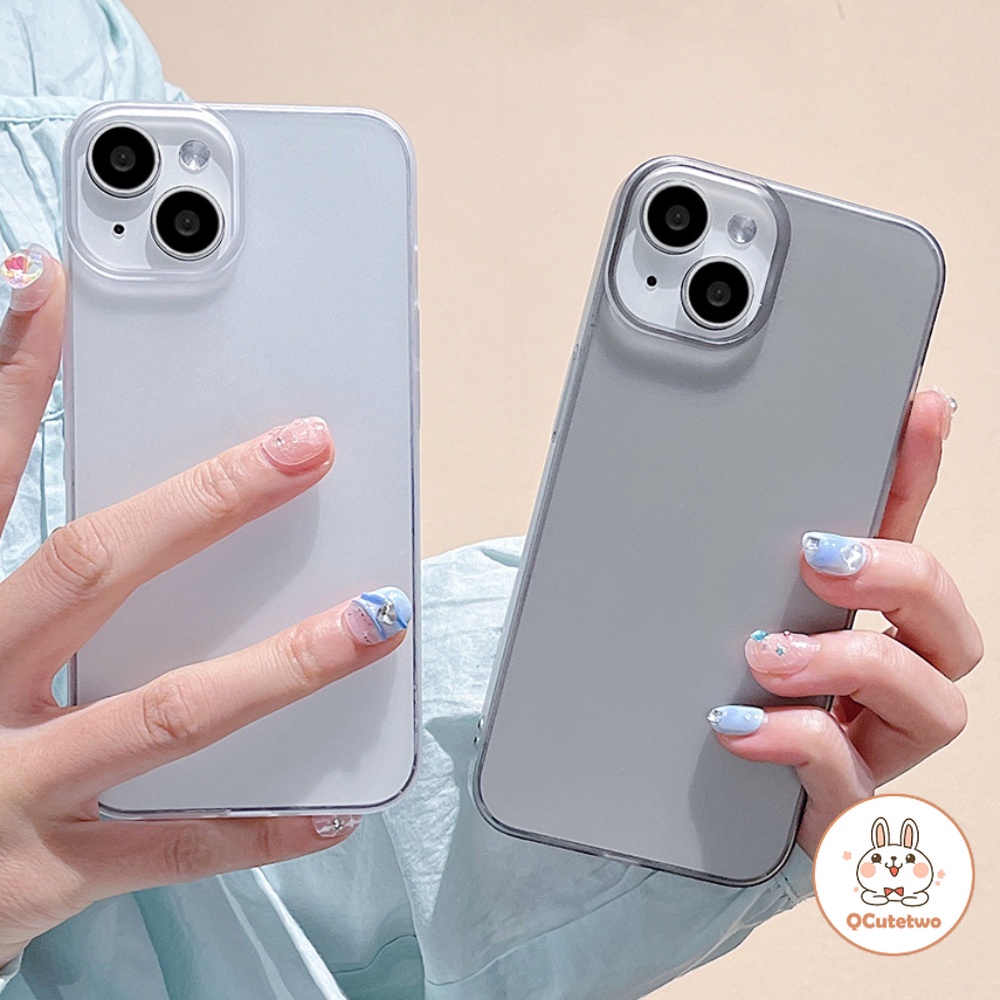 เคสโทรศัพท์มือถือ PC แบบใส ป้องกันฝุ่น เรียบง่าย สําหรับ Iphone 14 13 12 Pro Max