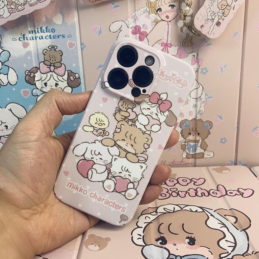 น่ารัก เคสไอโฟน For ipone11/11Pro Max/12/12Pro/12Pro Max /13/13Pro/13Pro Max/14/14Plus/14Pro/14Pro Max Mikko iphone case