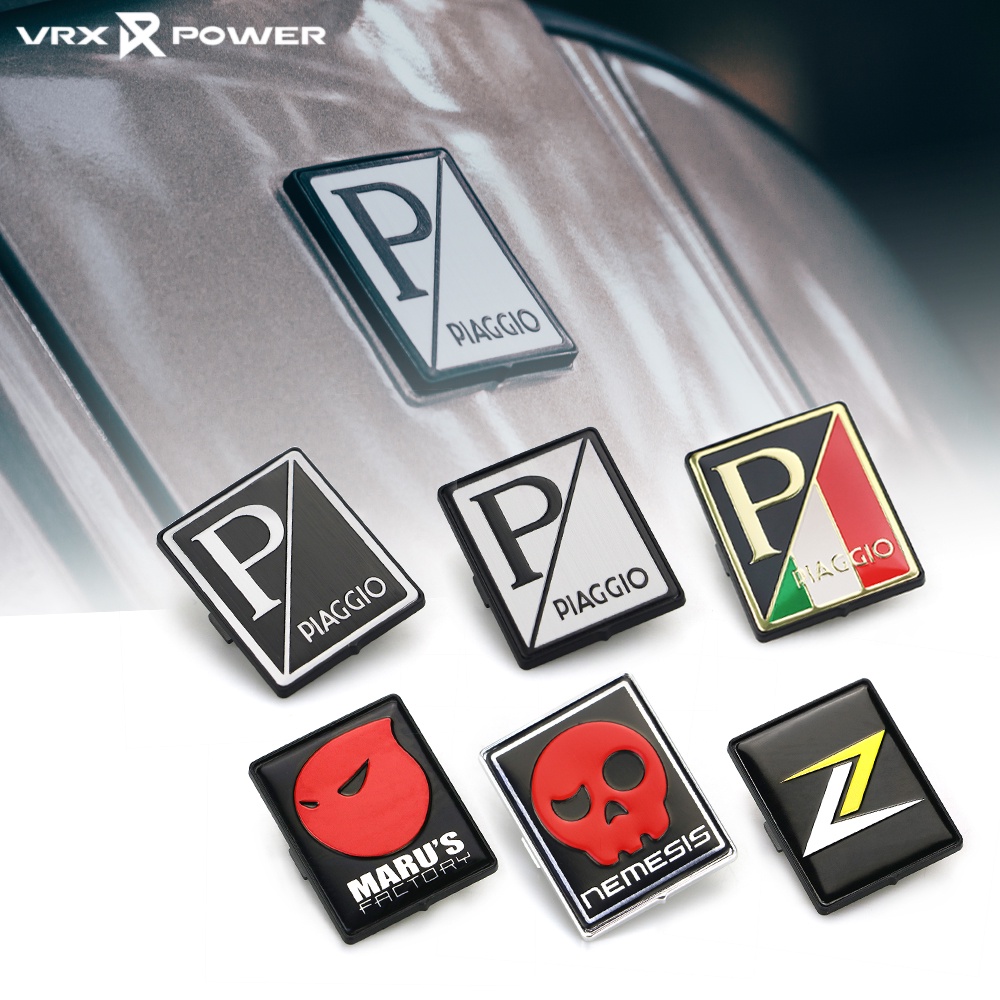 เพลทโลโก้ VESPA ลาย P เรียบ พร้อมฐาน สําหรับ S125 LX150 Sprint Primavera GTS 300