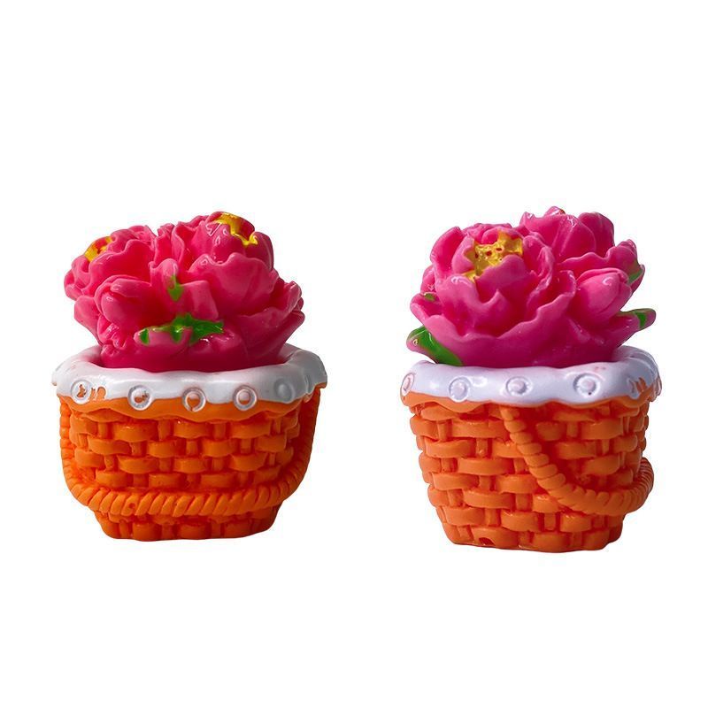 กระถางดอกไม้เรซิ่นจําลอง ขนาดเล็ก สําหรับตกแต่งสวน 6 ชิ้น ต่อชุด - รูปที่ 6