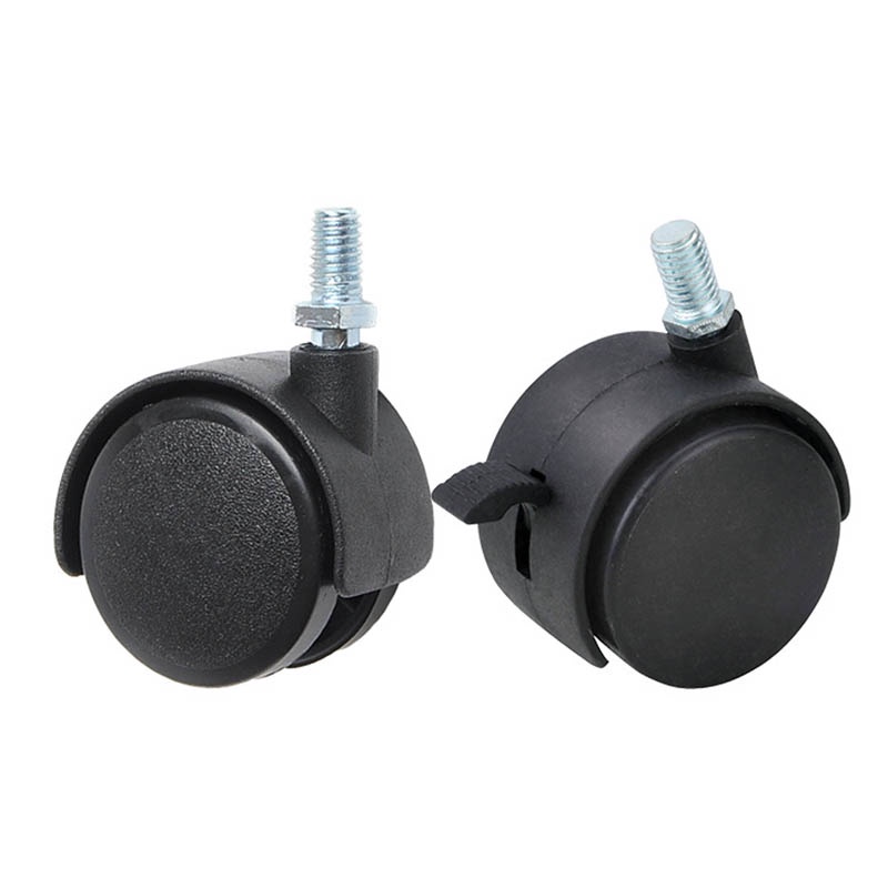 4 ชิ้น 1 1.5 2 นิ้วสกรู Stem Universal Mute Caster เบรค Circlip พลาสติกล้อไนลอนเก้าอี้สํานักงานลูกกลิ้งหมุน