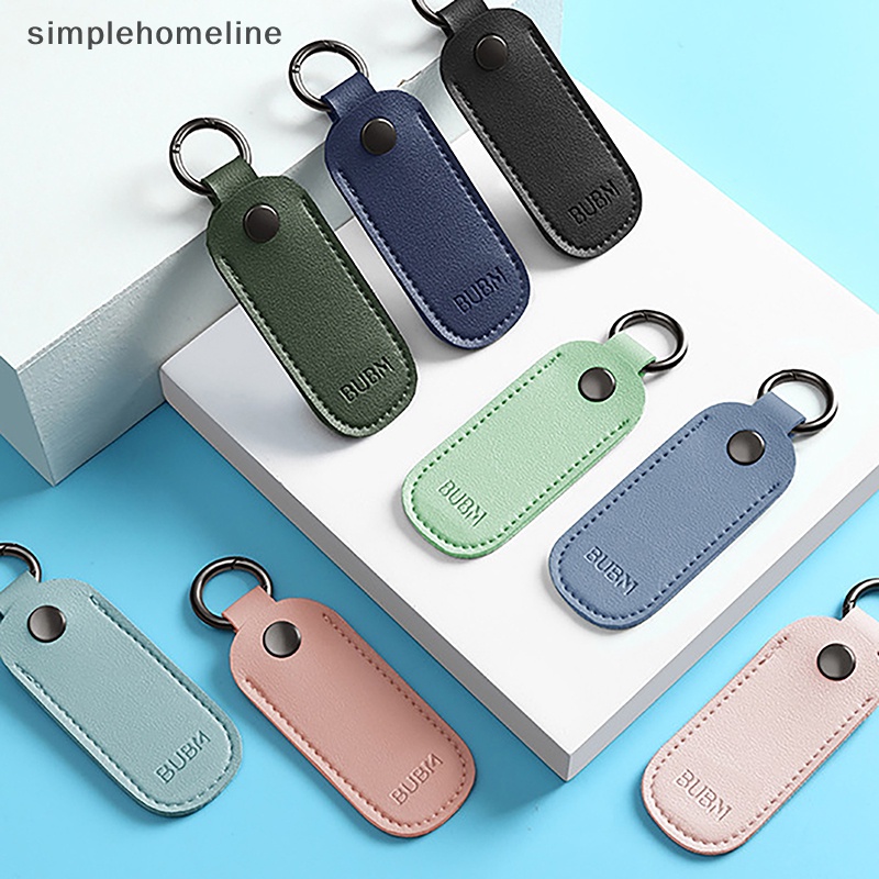[simplehomeline] กระเป๋าหนัง สําหรับใส่จัดเก็บแฟลชไดรฟ์ USB พวงกุญแจ