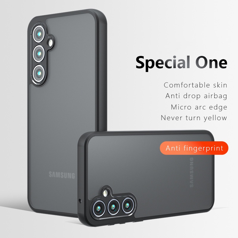 SAMSUNG สําหรับsamsung Galaxy A16 A06 A14 A24 A34 A54 A15 A25 A35 A55 5G Matteโปร่งใสสีกันกระแทกTPUกรณีAnti-drop Non Yellowing Protector Shell