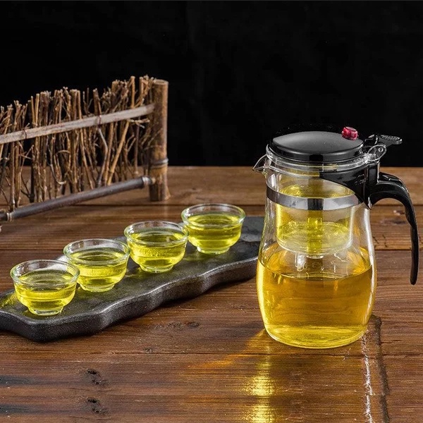 Tea Party Serving Pot - เหยือกชากาแฟแก้ว One Two Cups พร้อมที่กรอง 700ml - TP-757