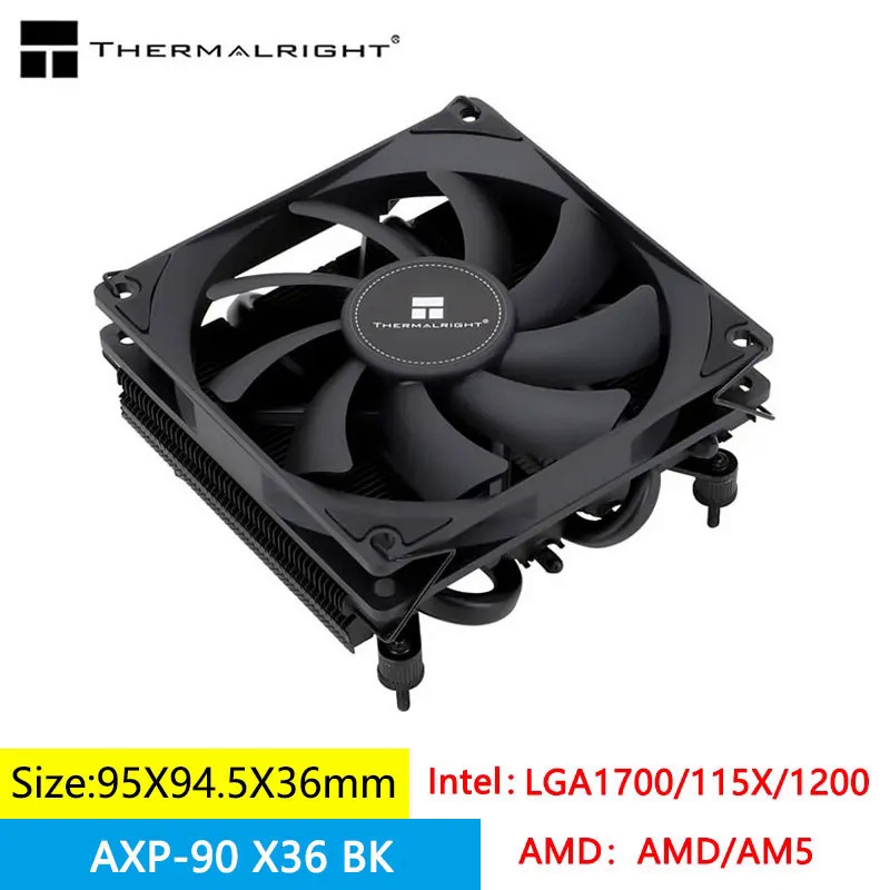 Thermalright AXP90-X36 หม้อน้ํา CPU 4 ท่อความร้อนคอมพิวเตอร์เดสก์ท็อป Push-Down หม้อน้ําสําหรับ Inte