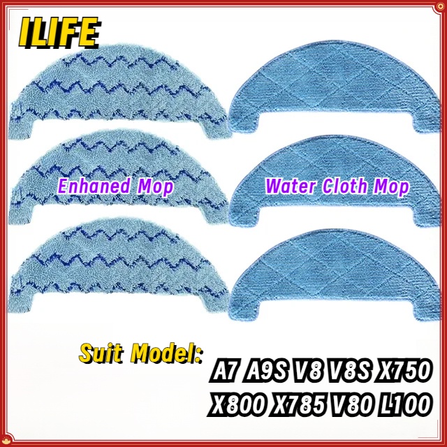 Mop ผ้าสําหรับ ILIFE A7 A9S V8 V8S X750 X800 X785 V80 L100 หุ่นยนต์เครื่องดูดฝุ่นอุปกรณ์เสริม