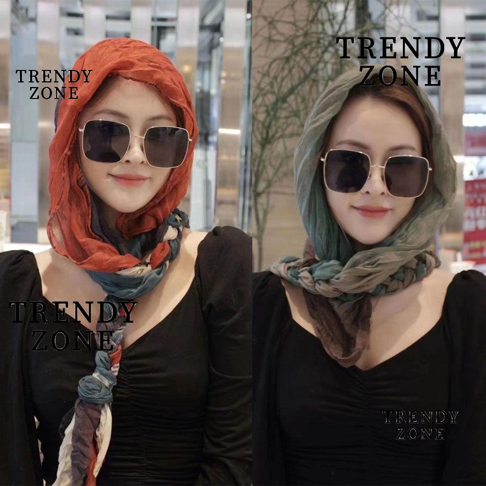 Trendyzone หมวกผ้าพันคอ ผ้าโพกหัว กันแดด สไตล์มุสลิม