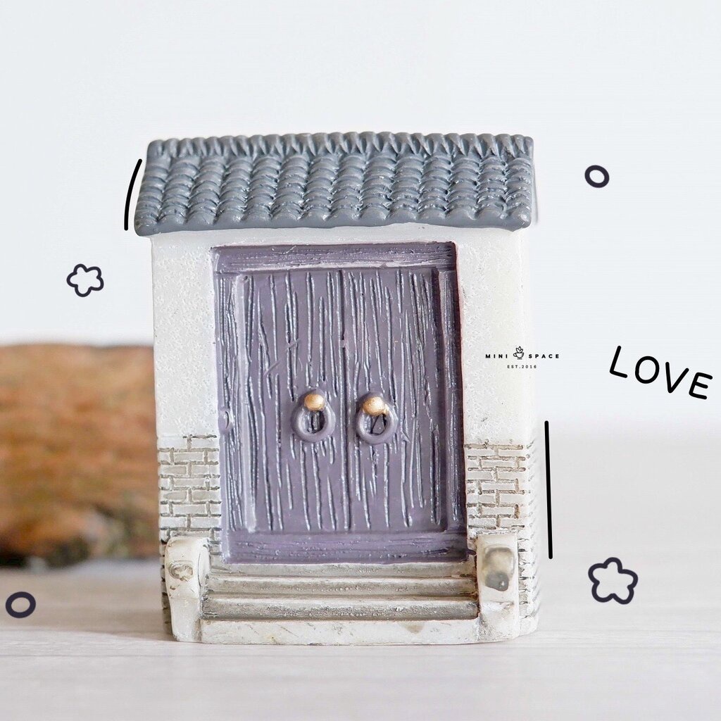 MS5410 Model House Door โมเดลบ้านจีน ประตูบ้านจีน โมเดลบ้านจัดสวนถาด ของจิ๋วแต่งสวน (ราคาต่อชิ้น)